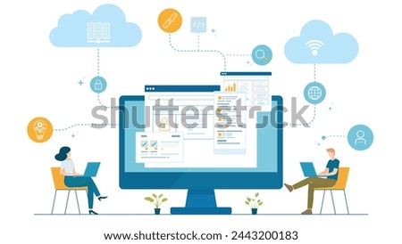 The background of collaborative work on digital platforms that connect users and cloud computing technology, including data storage and sharing.