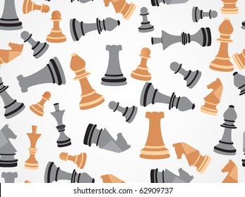 background with collection of chess figure