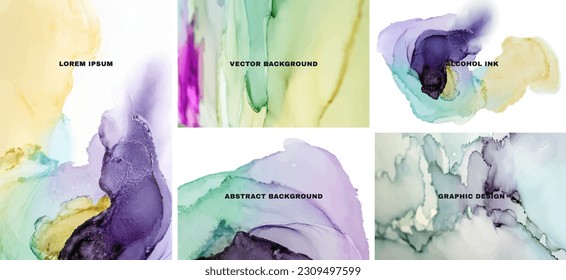 Background collection line pattern for cover, invitation template, wedding card, contemporary menu design, note book. Alcohol ink textures.