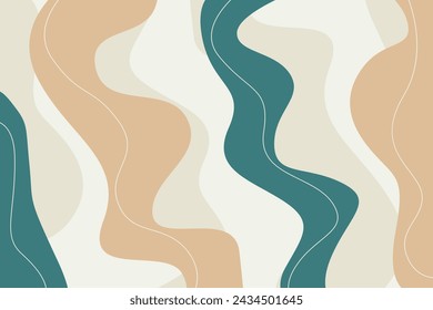 Colección de fondo de colores minimalistas con líneas de onda	
