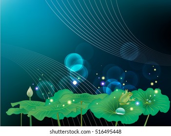 Background Collection Vol.01_Flowers and frogs