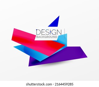Líneas superpuestas abstractas de color de fondo. Ilustración vectorial de composición mínima para fondo de banner o página de aterrizaje de papel pintado
