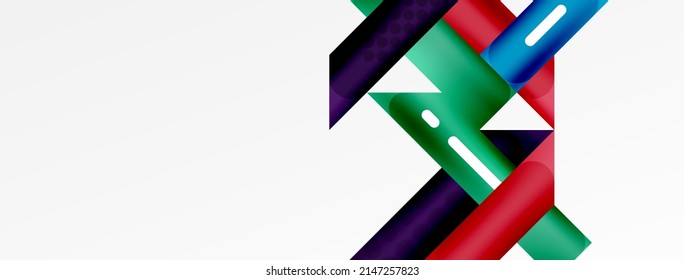 Bandas superpuestas abstractas de color de fondo. Ilustración vectorial de composición mínima para fondo de banner o página de aterrizaje de papel pintado