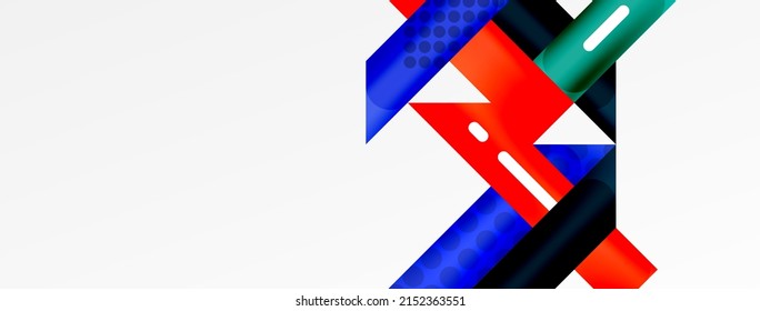 Bandas superpuestas abstractas de color de fondo. Ilustración vectorial de composición mínima para fondo de banner o página de aterrizaje de papel pintado