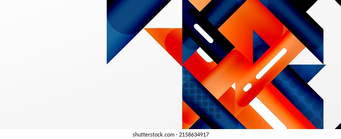Bandas superpuestas abstractas de color de fondo. Ilustración vectorial de composición mínima para fondo de banner o página de aterrizaje de papel pintado