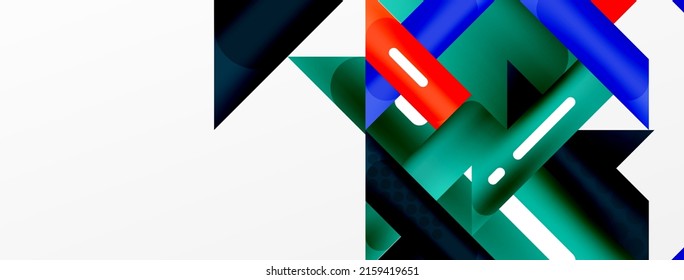 Bandas superpuestas abstractas de color de fondo. Ilustración vectorial de composición mínima para fondo de banner o página de aterrizaje de papel pintado
