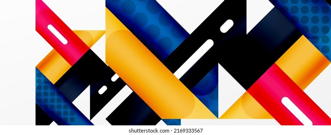Bandas superpuestas abstractas de color de fondo. Ilustración vectorial de composición mínima para fondo de banner o página de aterrizaje de papel pintado
