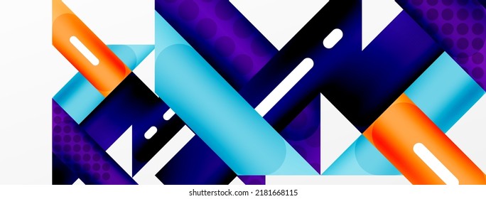 Bandas superpuestas abstractas de color de fondo. Ilustración vectorial de composición mínima para fondo de banner o página de aterrizaje de papel pintado