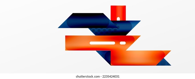 Hintergrundfarbe abstrakte überlappende Streifen. Minimale Komposition, Vektorgrafik für Tapete-Banner-Hintergrund oder Landing-Page