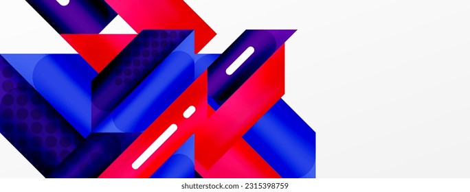 Bandas superpuestas abstractas de color de fondo. Ilustración vectorial de composición mínima para fondo de banner o página de aterrizaje de papel pintado