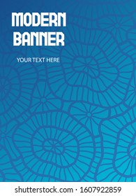 Background color  blue gradient pattern. Geometric doodle drawn by hand, cool simple trends, minimal  background design.