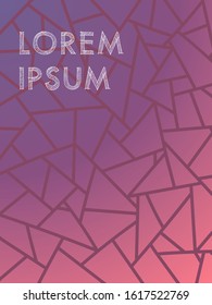 Background color   blue and purple  gradient pattern. Geometric doodle drawn by hand, cool simple trends, minimal  background design.