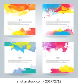 background color children water watercolor graphic fun child brush painted series of bright colorful vector watercolor scene beneficial for any project where a platter of colour makes the difference b