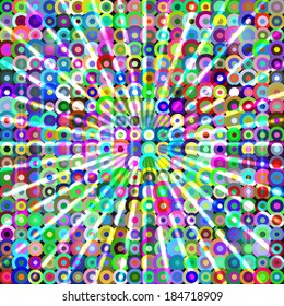 Background with color circles. In the vector is used clipping mask. 