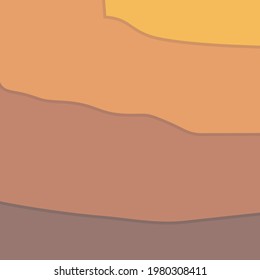 The background color consists of four layers, namely dark brown, light brown, orange and yellow with soft colors.