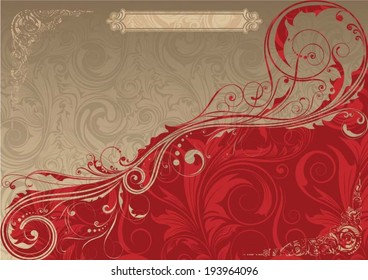 Background color floral design pattern