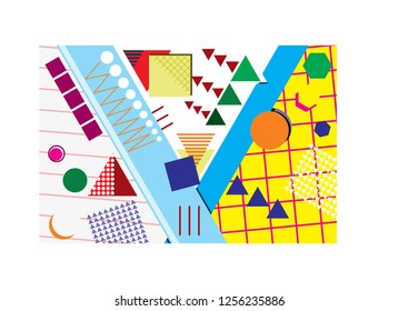 Background from color geometric elements
