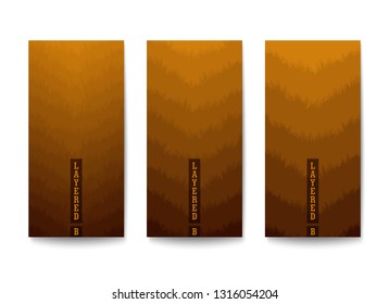 Background with color gradation in muted tones. Overlapping layers with jagged textured edges.