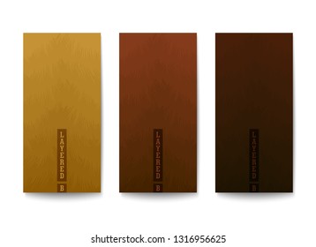 Background with color gradation in muted tones. Overlapping layers with jagged textured edges.