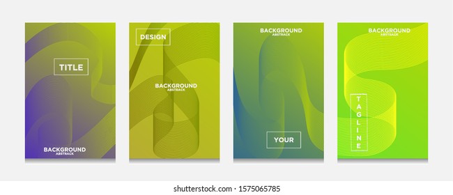 Background color gradient pattern. Geometric wave lines set vector, cool simple  trends, minimal geometric background pattern design