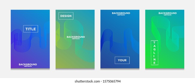 Background color gradient pattern. Geometric wave lines set vector, cool simple  trends, minimal geometric background pattern design