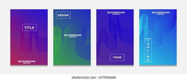 Background color gradient pattern. Geometric wave lines set vector, cool simple  trends, minimal geometric background pattern design