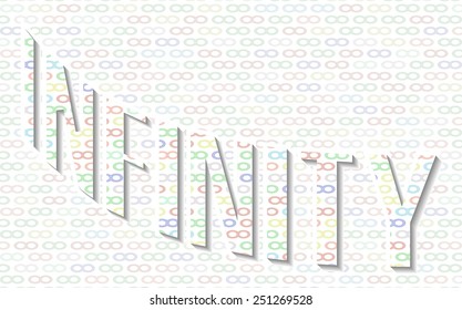 Background from color of horizontal eights with a sign infinity