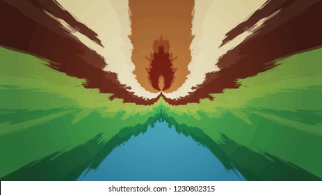 Background with color lines. Different shades and thickness.