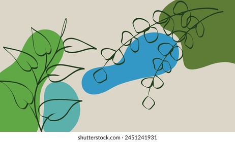 Background with color lines. Different shades and thickness. Abstract pattern. Vector illustration in a flat style