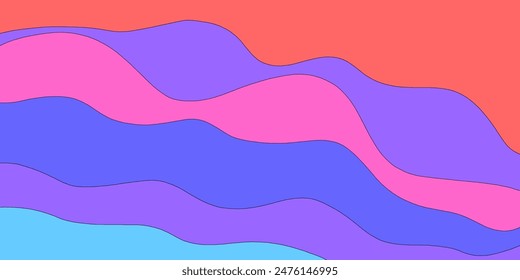 Background with color lines. Different shades and thickness.