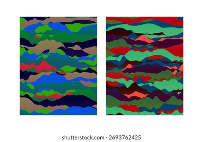 Plano de fundo com linhas coloridas. Tons e espessuras diferentes. Padrão abstrato.	