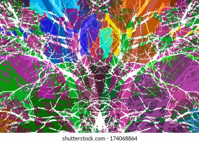 background color of the mosaic pieces. Vector