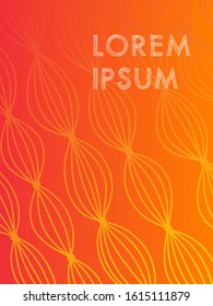 Background color orange and red gradient pattern. Geometric doodle drawn by hand, cool simple trends, minimal  background design.