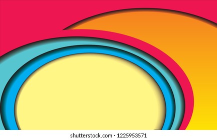 background color paper cut style vector