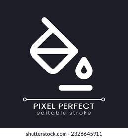 Background color pixel perfect white linear ui icon for dark theme. Change footage. Better video look. Vector line pictogram. Isolated user interface symbol for night mode. Editable stroke