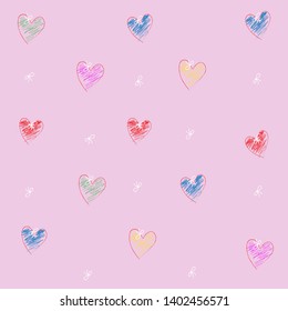 The background color is red and blue stripes on paper and beautiful fabric - vector.