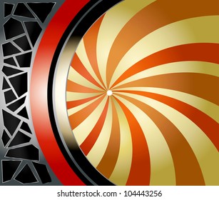 Background color The semi circular steel foreground