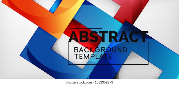 Fondo con composición de cuadrados de color, diseño de abstracción geométrica moderno para afiches, portada, marca o banner. Vector
