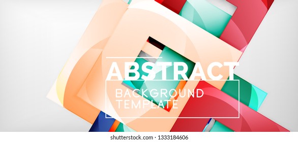 Fondo con composición de cuadrados de color, diseño de abstracción geométrica moderno para afiches, portada, marca o banner. Vector