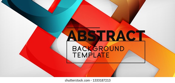 Background with color squares composition, modern geometric abstraction design for poster, cover, branding or banner. Vector