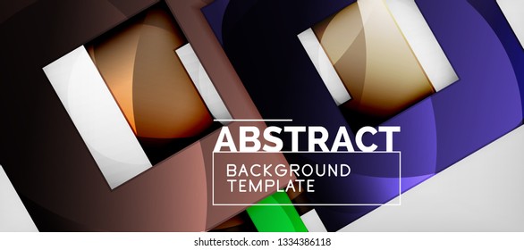 Fondo con composición de cuadrados de color, diseño de abstracción geométrica moderno para afiches, portada, marca o banner. Vector