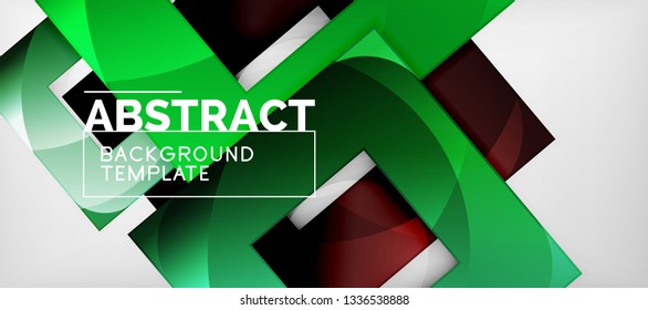 Fondo con composición de cuadrados de color, diseño de abstracción geométrica moderno para afiches, portada, marca o banner. Vector