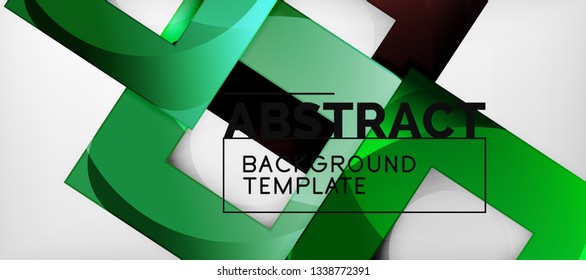 Background with color squares composition, modern geometric abstraction design for poster, cover, branding or banner. Vector