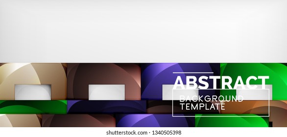 Background with color squares composition, modern geometric abstraction design for poster, cover, branding or banner. Vector