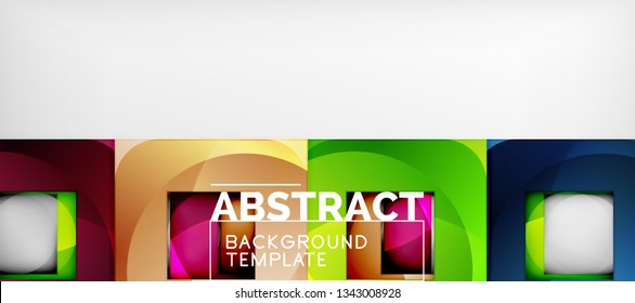 Background with color squares composition, modern geometric abstraction design for poster, cover, branding or banner. Vector