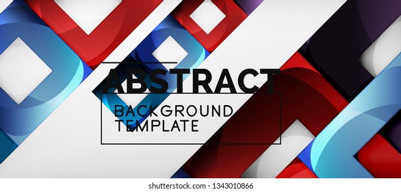 Background with color squares composition, modern geometric abstraction design for poster, cover, branding or banner. Vector