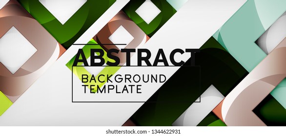 Fondo con composición de cuadrados de color, diseño de abstracción geométrica moderno para afiches, portada, marca o banner. Vector