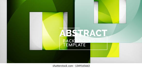 Background with color squares composition, modern geometric abstraction design for poster, cover, branding or banner. Vector