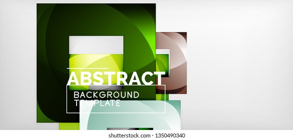 Background with color squares composition, modern geometric abstraction design for poster, cover, branding or banner. Vector