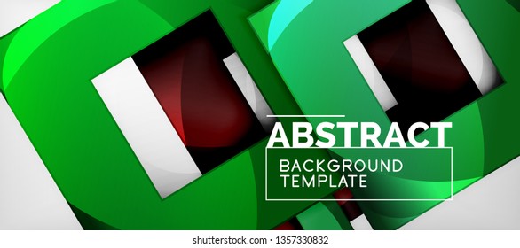 Background with color squares composition, modern geometric abstraction design for poster, cover, branding or banner. Vector